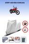 Gray Rear Bag Lock Incompatible with Bajaj V 15 Compatible Motorcycle Tarpaulin, 4 Seasons