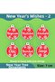 New Year's Wishes 2 – Meaningful Christmas Tree Ornament Set (6 Pieces) - 4