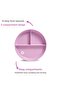 Fixed Vacuum Feeding Plate |   6 Months+, 3 Compartments, Bpa Free, Purple – 1 Piece