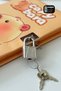 1Pc A5 Capybara Themed Hard Cover Locked Ruled Souvenir Scrapbook - 160 Pages - 8