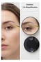 15X Magnifying Makeup Mirror with Suction Cup and Professional Pointed Tip Ingrown Hair Tweezer Set Gold - 6