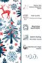 Blue Christmas Tree and Deer Pattern Throw Pillow Cover Double Sided Printed Decorative Pillow Cases Pl1143 - 2