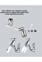 Flexible 1080 °   Faucet Head - 3-Joint Movable Water-Flowing Sink Attachment - 4