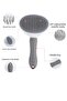 Pet Brush with Automatic Cleaning Button Cat Dog Hair Collector Comb - 4