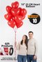 Heart Balloon Red 10 Pieces Helium Compatible 25 cm Marriage Proposal Valentine's Day Set Helium Compatible