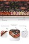 Red Black Ethnic Motif Vintage Patterned Non-Slip Base Washable 2-Piece Bathroom Mat Set - 6