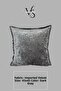 Dark Gray Imported Velvet Woven Throw Pillow Cover - 2