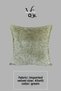 Green Imported Velvet Woven Throw Pillow Cover - 2