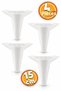 Aspen Luxury Furniture Sofa Armchair Tv Unit Plinth Leg Feet White 15 cm Leg (4 Pcs)