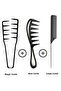 3-Piece Comb Set; Miraculous Comb+Hair Styling Comb+Crepe Comb