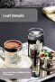 2-Person Silver Porcelain Cup Presentation Set with Tray and Leaf Detail - Promise Engagement Coffee Cup - 2