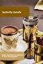2-Person Gold Porcelain Cup Presentation Set with Tray - Promise Engagement Coffee Cup - 2