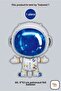 1 Piece Astronaut Shaped Foil Balloon 60,4X52 cm Helium Compatible Birthday Decoration