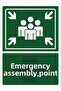 Emergency Assembly Place Isg Warning Sign Pvc A4 21X30 cm