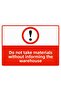 Ambara Do Not Take Any Items Without Permission Isg Warning Sign Pvc A3 30X42 cm