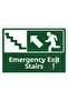 Fire Exit Staircase Isg Warning Sign Pvc A4 21X30 cm