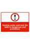 Dangerous and Prohibited to Walk through Tapes Isg Warning Sign Pvc A5 15X21 cm