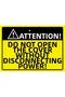Attention! Turn on the Lights Without Cutting Off the Power! Isg Warning Sign Pvc A5 15X21 cm