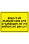 Any Repairs and Disassembly, Inform the Authority Isg Warning Sign Pvc A3 30X42 cm