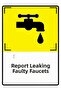 Notify of Leaking Faucets Isg Warning Sign Pvc A5 15X21 cm