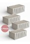 4' Accordion Drawer Organizer L - Gray White Striped Organizer