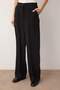 EXCLUSIVE Özel Koleksiyon Dökümlü Siyah Nervürlü Wide Leg/Geniş Paça Pantolon TWOAW26PL00118 - 3