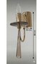 Kontes Single Sconce with Lacquer Yellow and Honey Colored Stones - 2