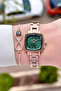 Dial Green Strap Rose Color Women's Wristwatch Dkiste1756 - 3