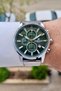 Dial Green Cord Silver Color 44 mm Men Wrist Watch - 2