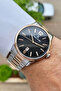 Men's Wristwatch with Black Dial Rose Silver Color Calendar Gift Boxed Dkiste1130 - 3