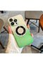 Apple iPhone 14 Pro Max Compatible Spotted Transparent Slim Magsafe Case Green - 2