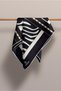 100% twill silk zebra patterned cream - black colored 90x90 scarf edge stitching style hand stitched - 5