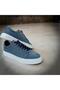 Genuine Nubuck Leather Ice Blue Color Men's Shoes - 2