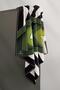 100% Twill Silk Geometric Patterned Khaki - Black Colored 90X90 Scarf Sewing Shape: Hand Sewing - 3