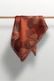 100% Twill Silk Striped Flower Pattern Tile - Black Colored 90X90 Scarf Planting Shape: Hand Sewing - 5