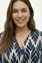 Wrapped Fabric Patterned Waist-Tied Dress - 3