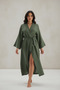 Maxi Keten Kimono - 2