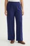 Oşho Modal Wide Leg Ribbed Pleated Pocket Detailed Soft Trousers - 5