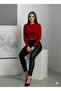 Women's High Waist Leather Detailed Zippered Diving Leggings - 5