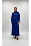 Women's Woven Fabric Button Detailed Long Skirt Hijab Set