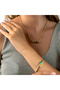 Gold Necklace with Blue Stone and Sunlight Motif - 4