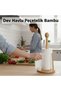 Kamptek Bamboo Paper Towel Holder, Roll Paper Towel Holder, Decorative Napkin Holder Square/Round - 4