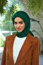 وشاح فوال بنمط بسيط - وشاح حرير فوال زمردي - 10100-16