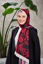 شال ناعم من Nature Fulya - أبيض أسود 3041-07