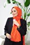 شال جاكار حريري بنمط الداما الجديد برتقالي 9007-13 - 2