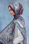Burgundy Indian Voile Shawl - 5006-06 - 3