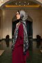 Navy Blue Indian Voile Shawl - 5009-12 - 3