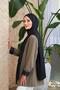 Cross Pattern Silky Jacquard Shawl Black 9006-06 - 3