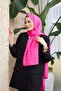شال جاكار حريري بنمط متقاطع فوشيا 9006-05 - 2