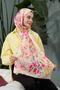 İpekhan Botanical Series Pink Cotton Viscose Shawl 3023-09